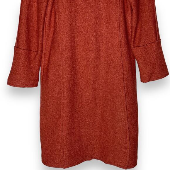 Tahari Sweater Knit Duster Long Coat Wool Blend Womens Size Small Open Front - Picture 8 of 12